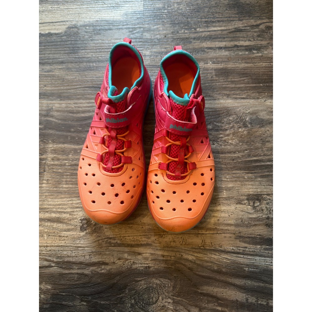 Stride Rite Phibian Made2Play Pink Orange Ombre Water Shoes Kids Size 5.5